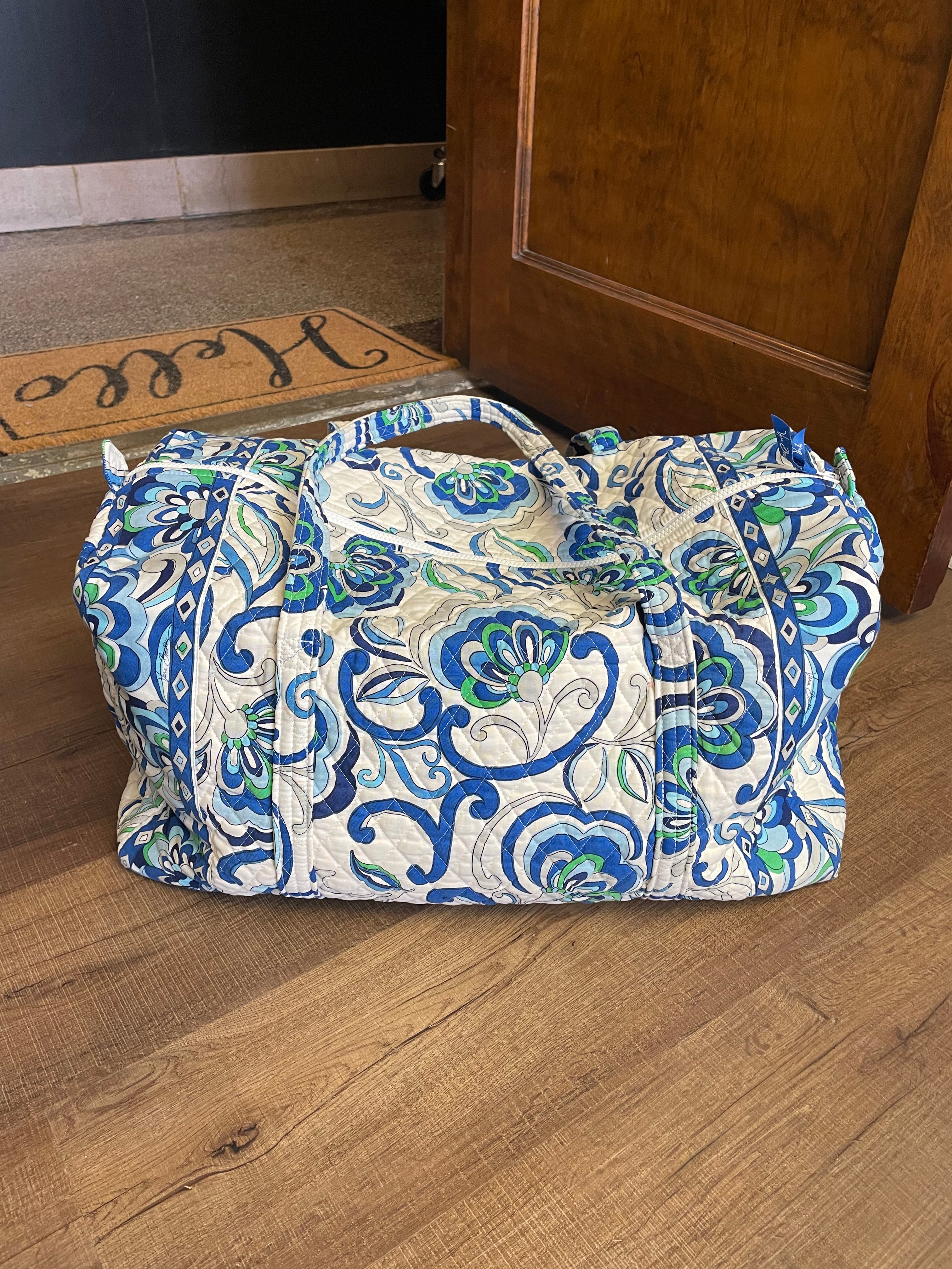 Vera Bradley Large Travel Duffel Mediterranean White (Set)