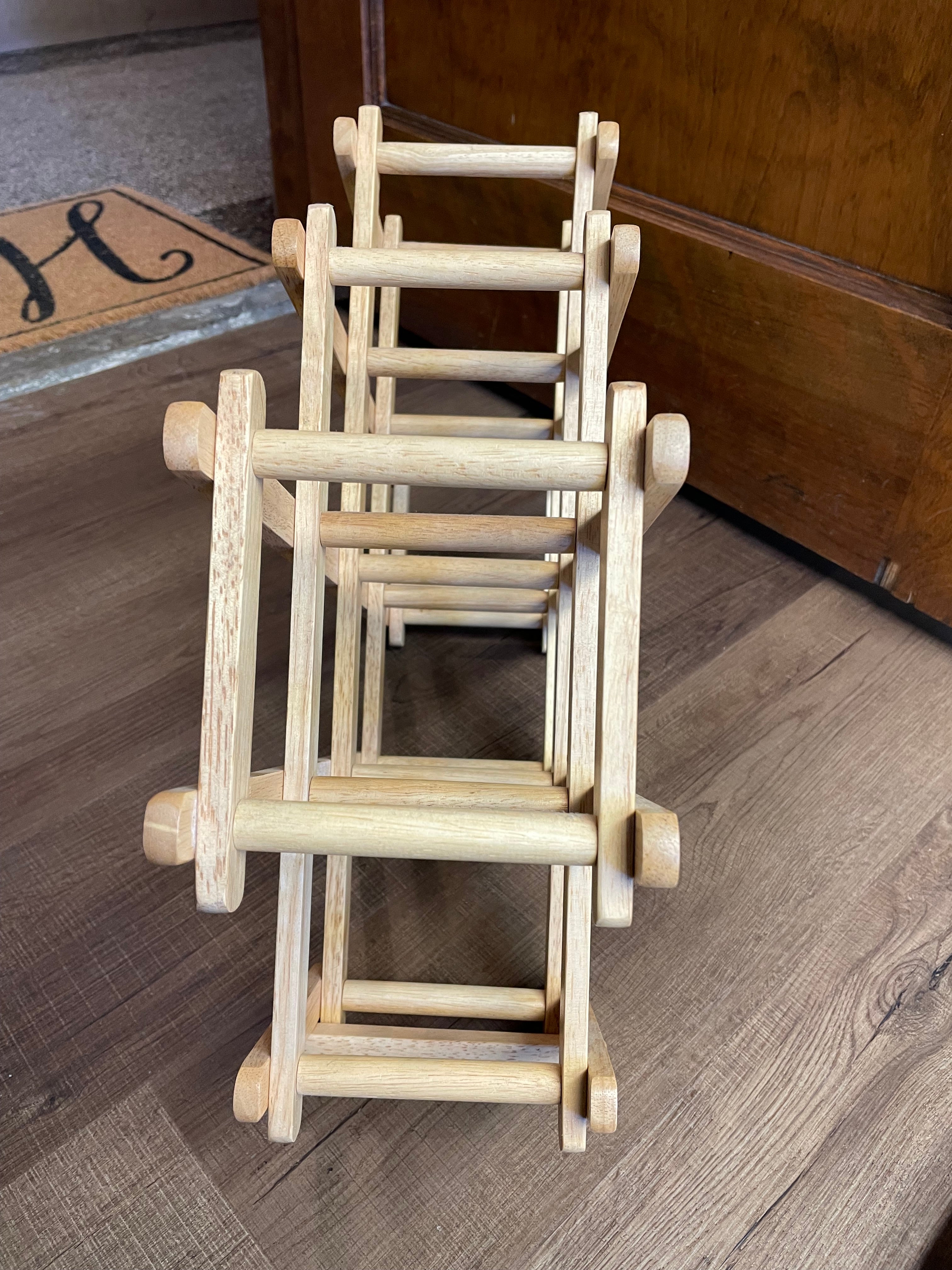 Collapsible Wooden Counter Top Wine Rack