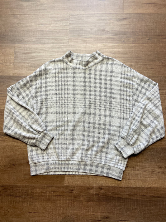 Lush Fleece Checkered Top (S)
