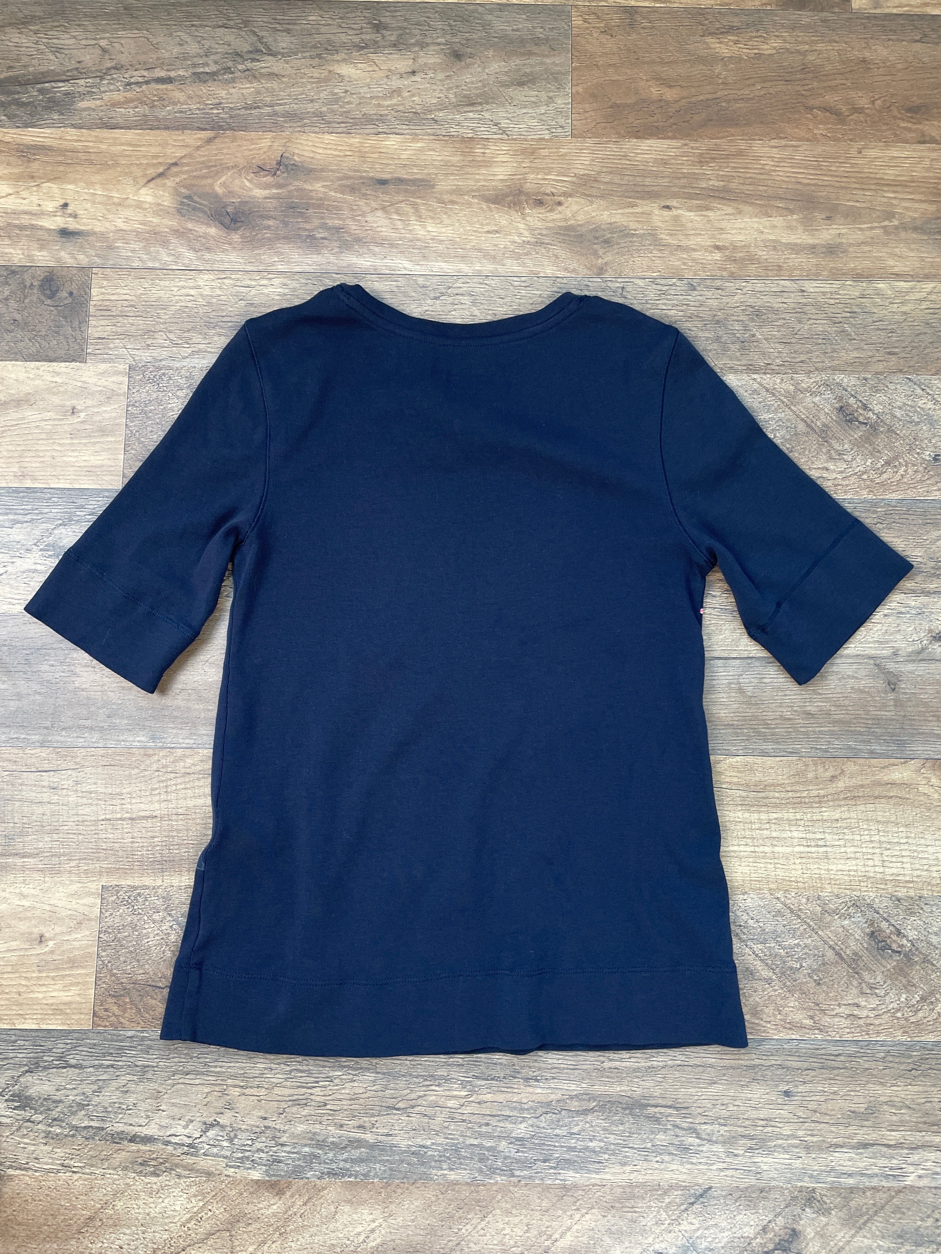 Chicos Orchid Print Half Sleeve Tee (0/S) - BinxBerry Consignment