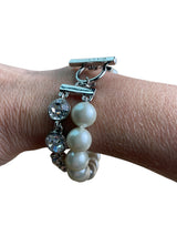 Givenchy Two Strand Faux Pearl and Crystal Bracelet