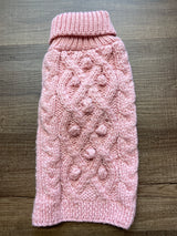 Fab Dog Knit Pink Dog Sweater (S)