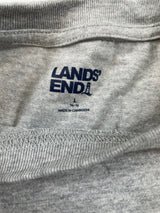 Land's End Women's 100% Cotton Basic Gray Tee (L) - BinxBerry Consignment