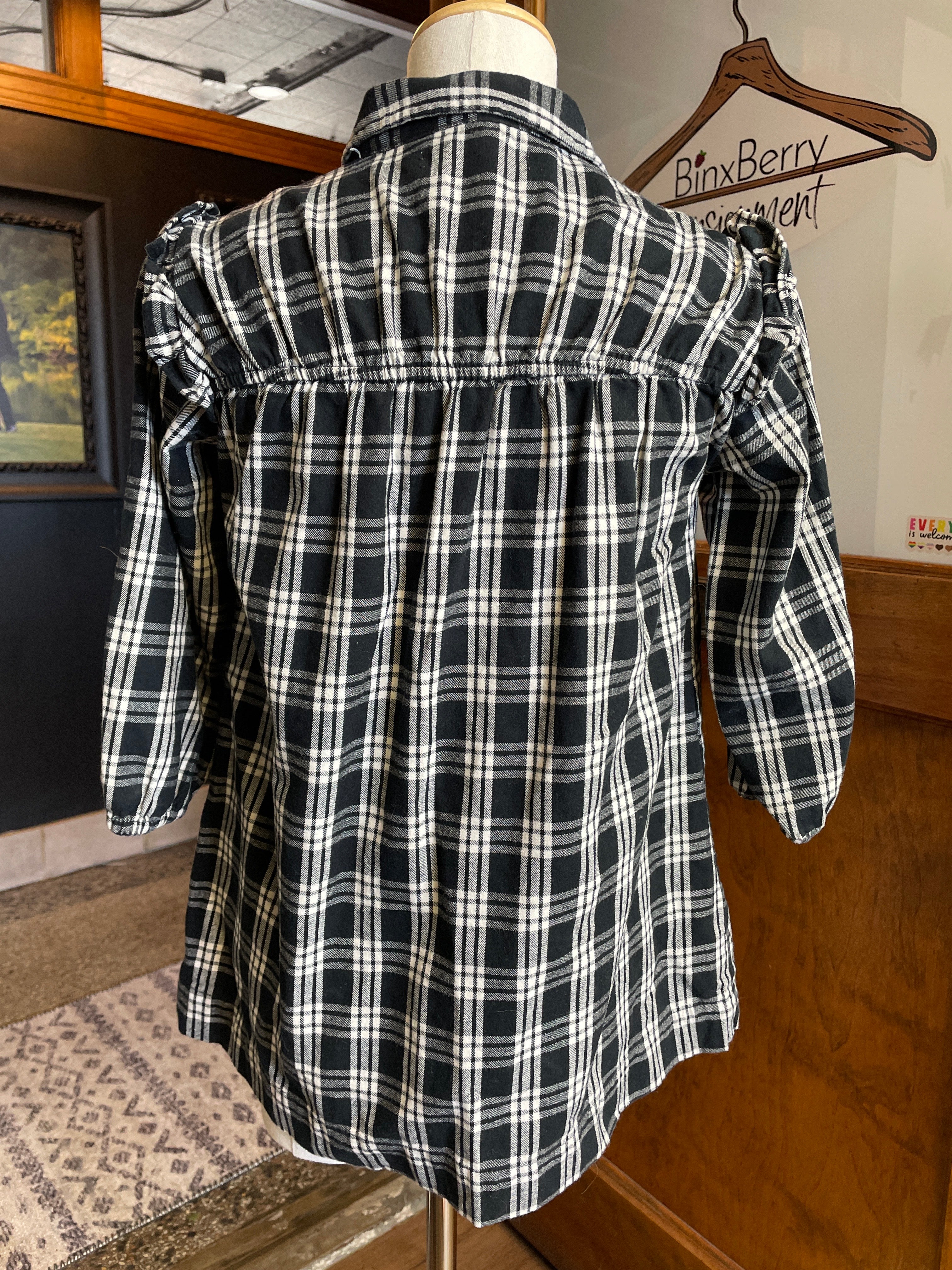 Zara Girl's Plaid Snap Front Top (6)