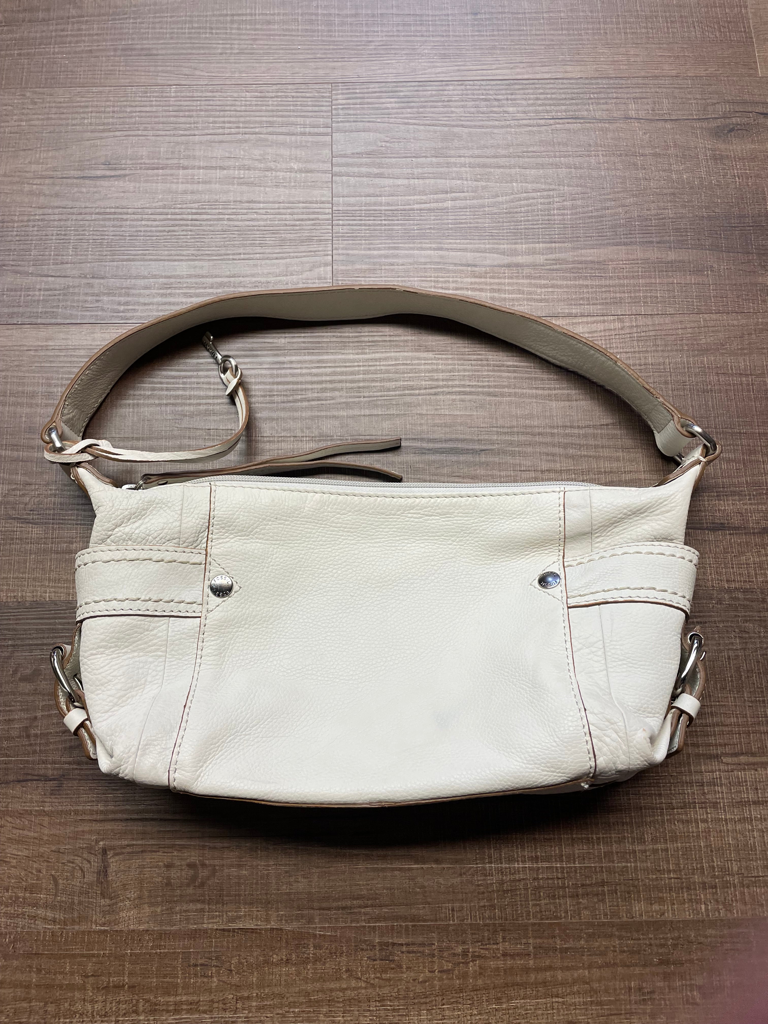 Fossil Cream Leather Handbag #75082