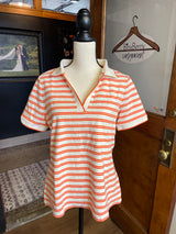 Land's End Collared Short Sleeved Top (L)