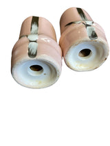 VTG California Pottery Weil Ware 1940s Bambu Pink Salt & Pepper Shakers