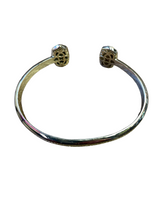 Kendra Scott Elton Silver Cuff Bracelet In Platinum Drusy Stones - BinxBerry Consignment