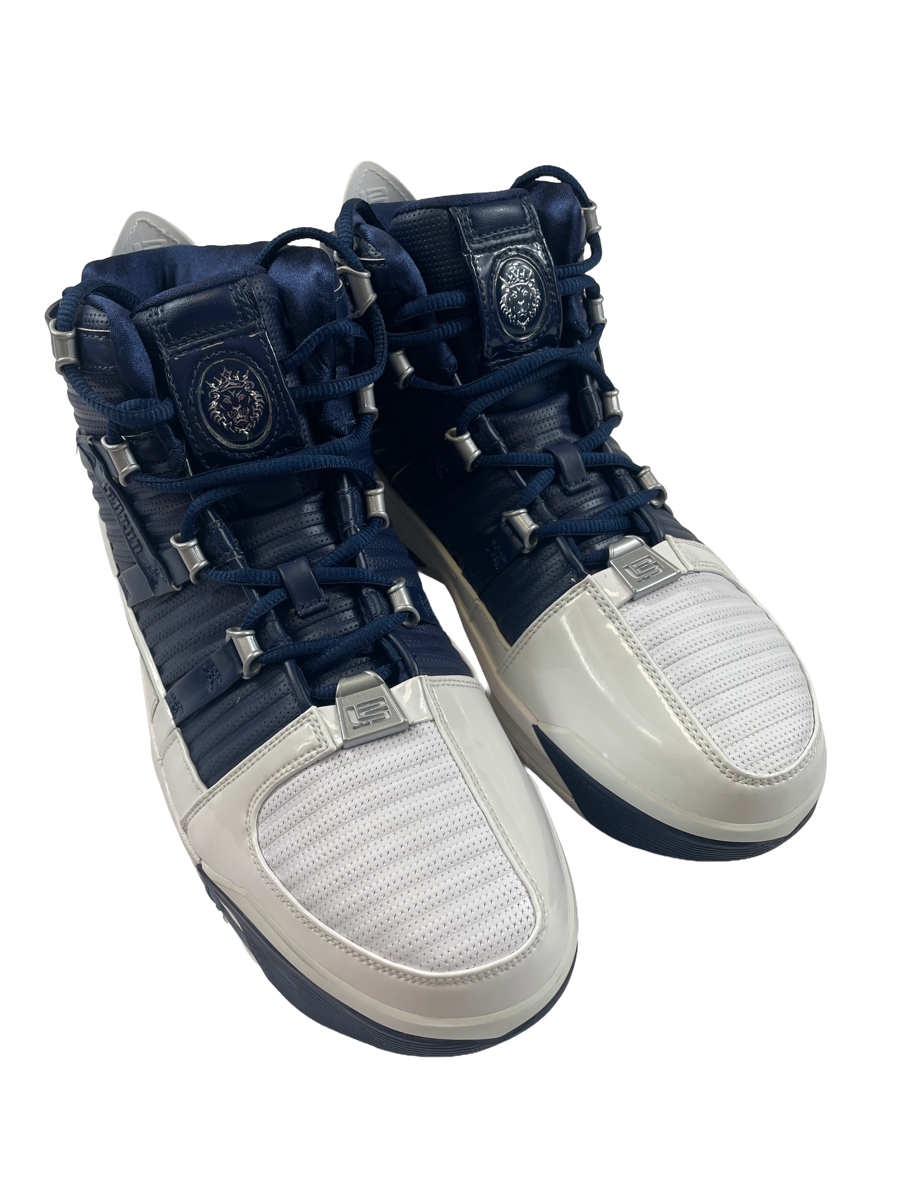 Nike Zoom Lebron III QS White Midnight Navy Men's Sneakers (11.5) - BinxBerry Consignment