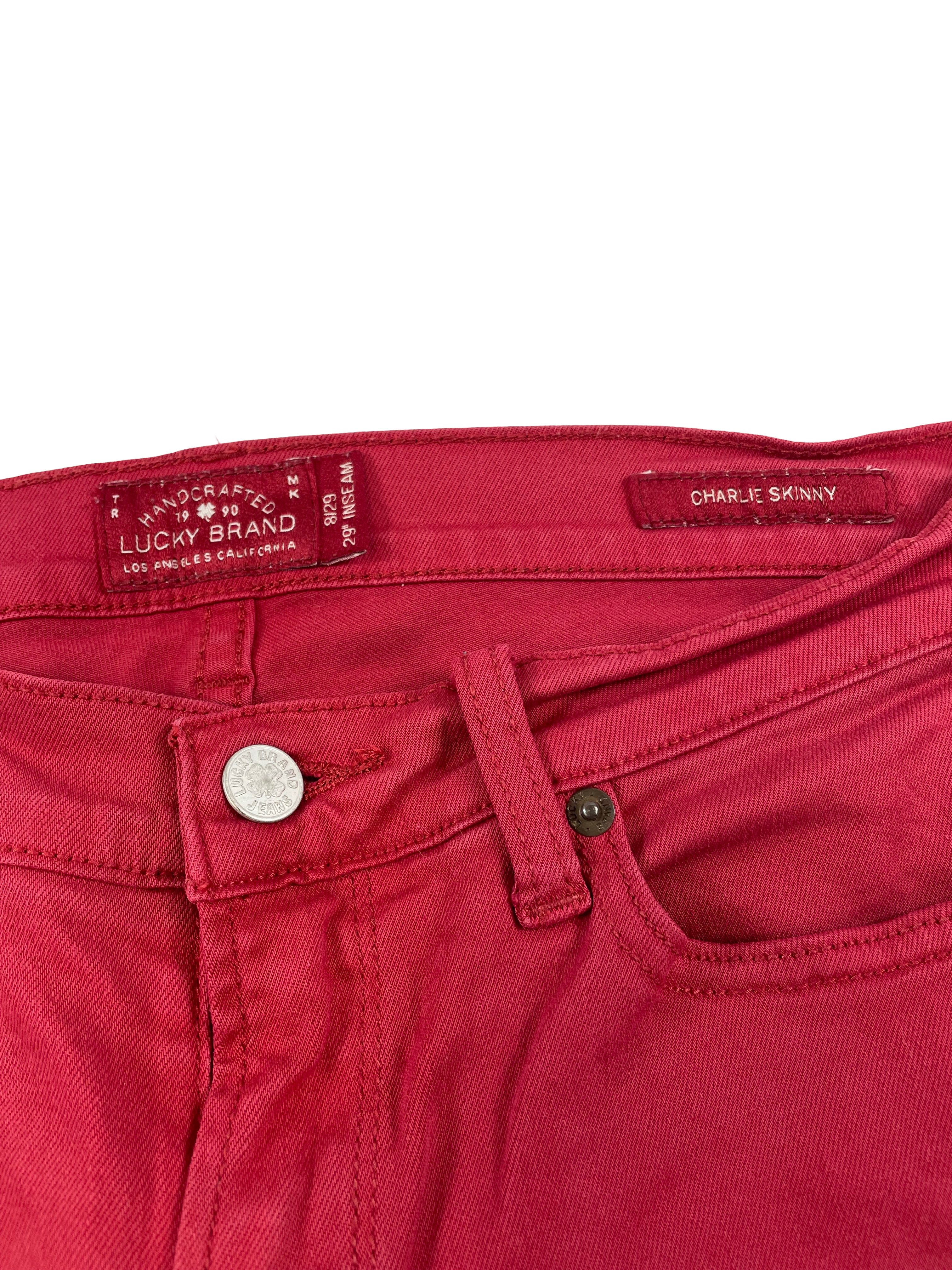 Lucky Brand Charlie Skinny Women's Red Jeans (8)