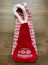 Pup Crew Holiday Hooded Dog Sweater (M)