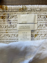 H&M Floral Linen Blend Crop Top (M)