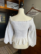 Express Bell Sleeved Lace Bandeau Top (M)