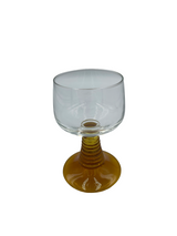 Vintage Roemer Amber Beehive Stem Wine Goblet