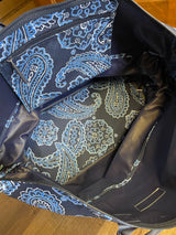 Vera Bradley Lighten Up Expandable Blue Bandana Travel Bag