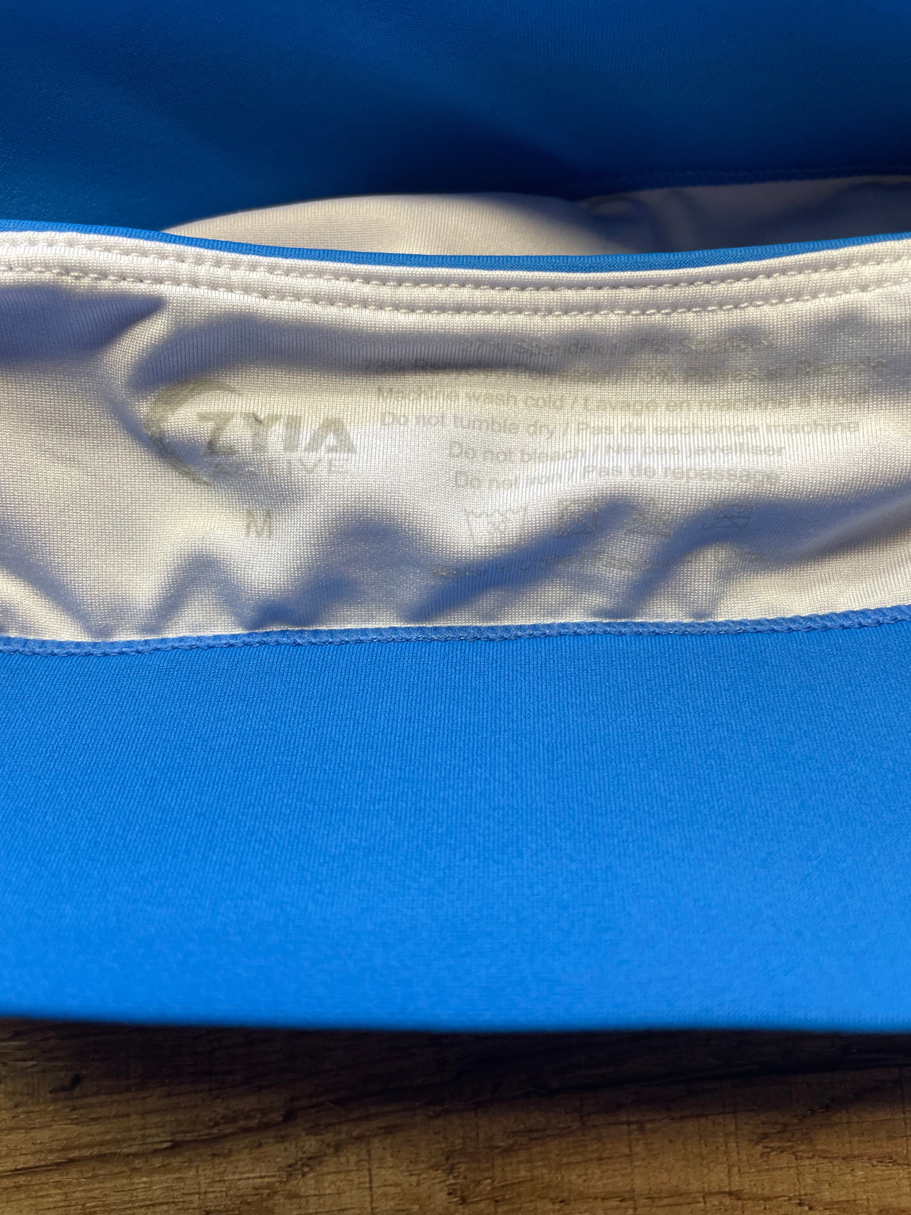 Zyia Active Blue Sports Bra Cross Back Strap (M)