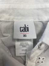 Cabi Button Down Cropped Lace Eyelet Top (XS) - BinxBerry Consignment