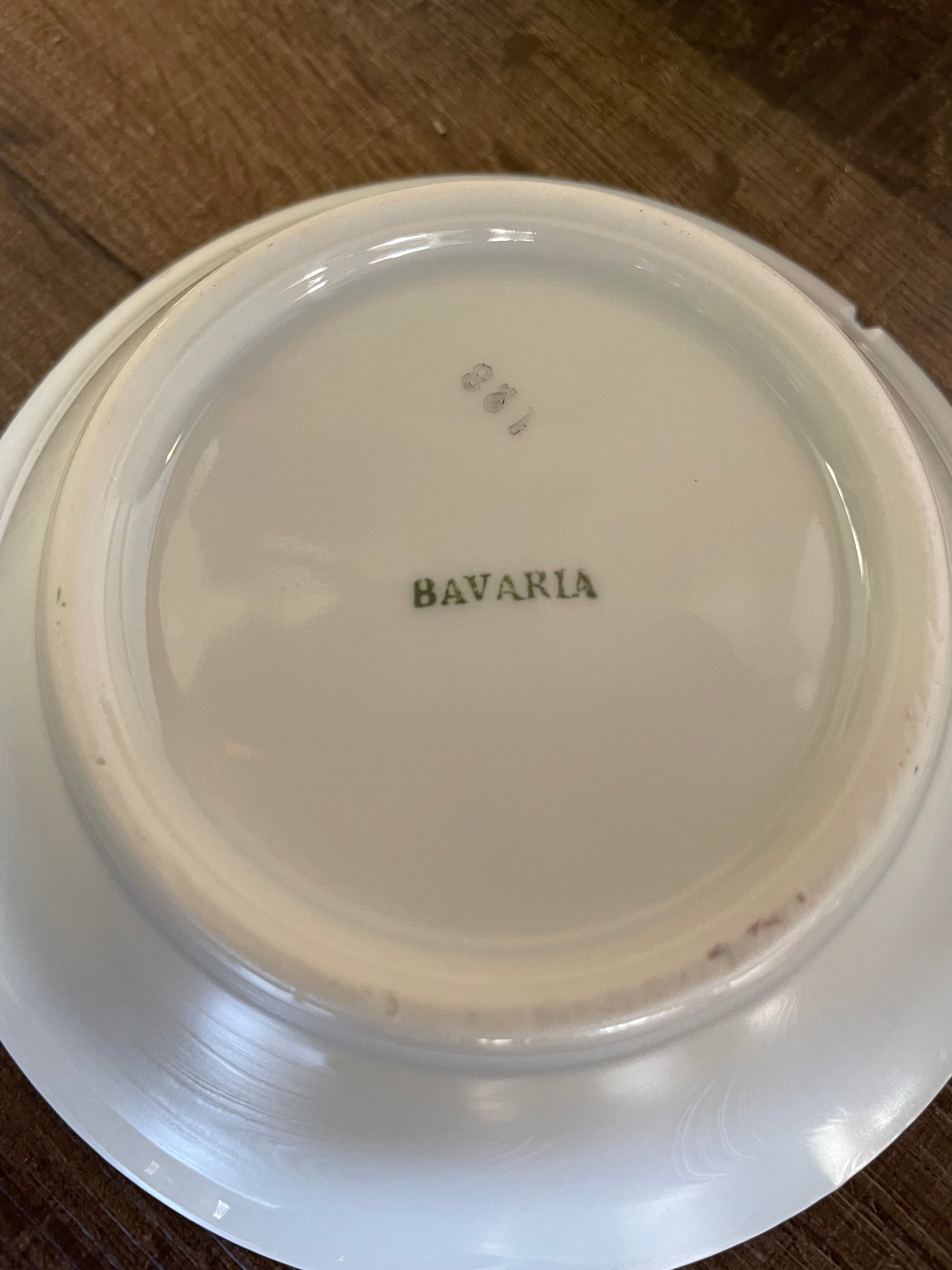 Bavaria Red Floral Mums 5" Bowls (Set of 4)