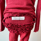 Ruffle Butts Red Ribbed Pajamas (4T)