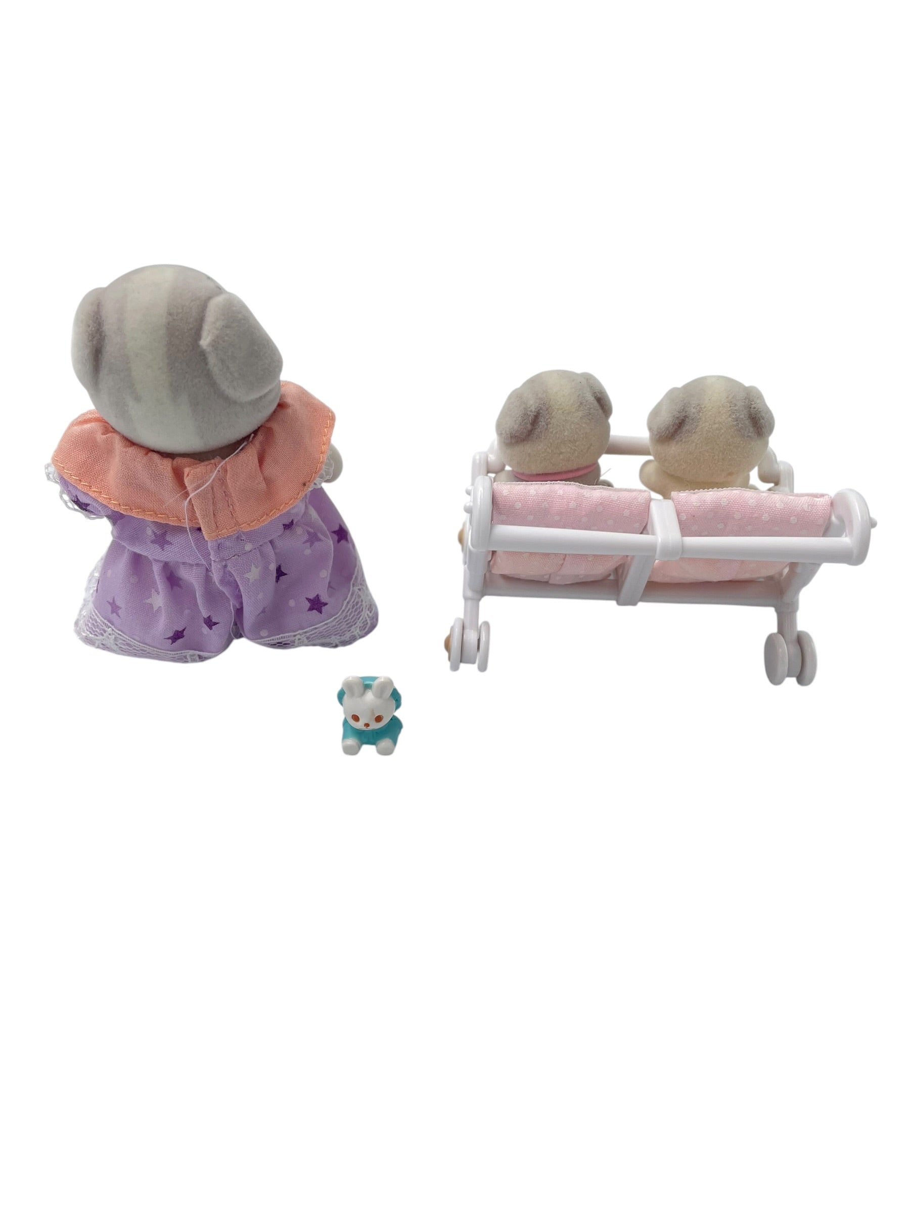 Calico Critters Patty & Paden's Double Stroller Guinea Pig Baby Set - BinxBerry Consignment