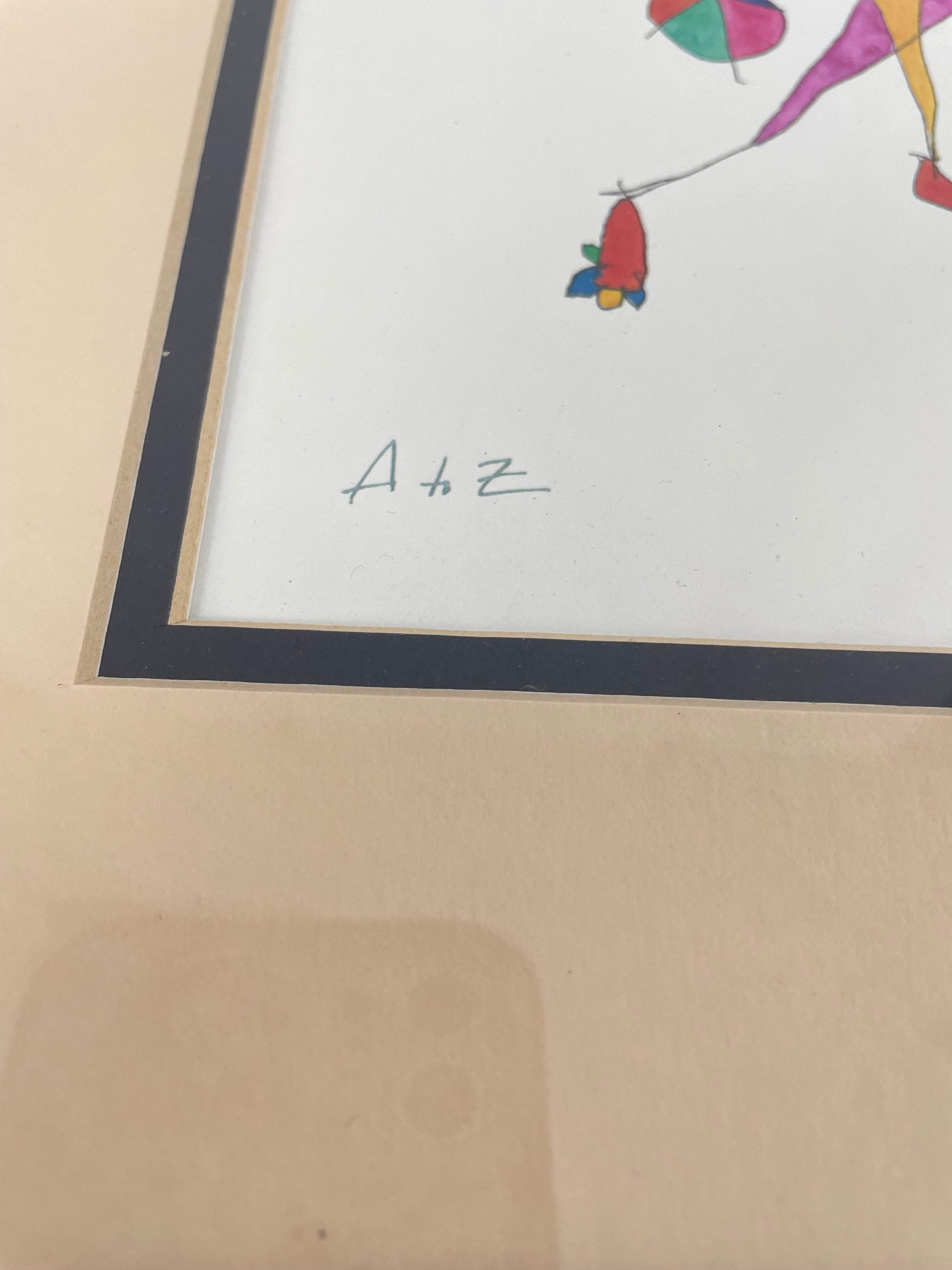 "A to Z" Art Reprint by Brian Andreas Glass Framed 12x15 - BinxBerry Consignment