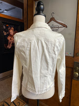 Maurices Plus Cropped White Denim Jacket (0)