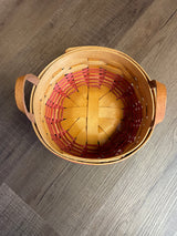 Longaberger 8" Basket With Leather Handles