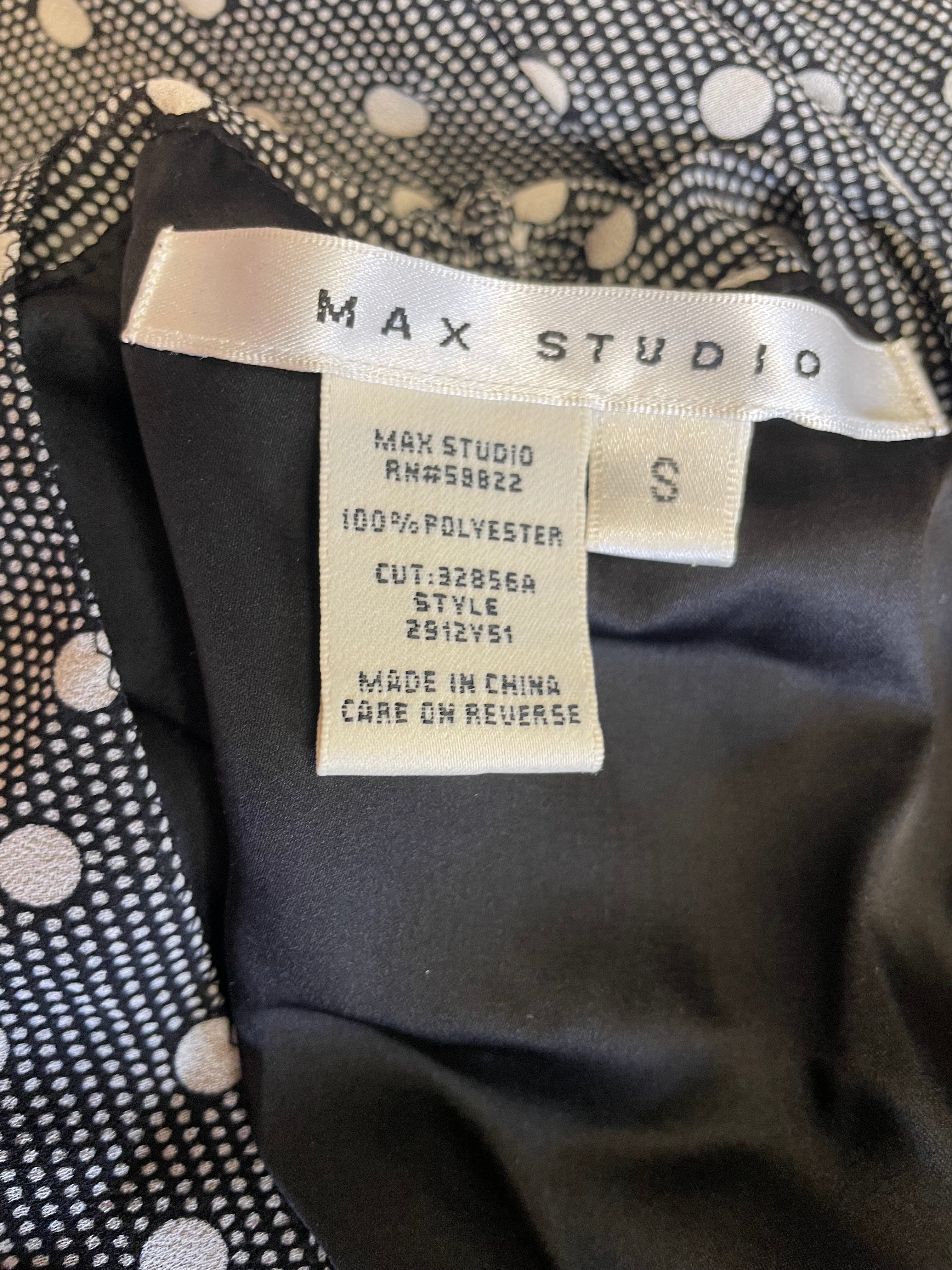 Max Studio Polka Dot Sleeveless Midi Dress (S)