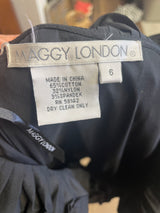 Maggie London Ruffled V-Neck Sheath Dress (6)