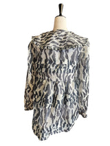 Maeve Long-Sleeve Collared Sheer Mini Dress from Anthropologie (M)