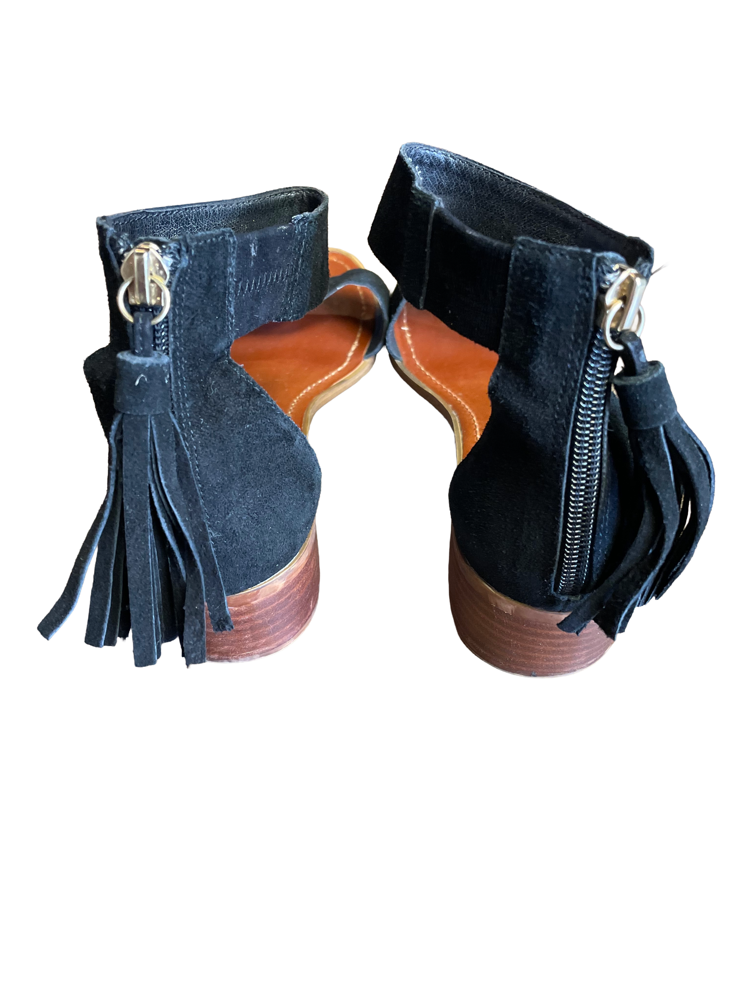 Steve Madden Darcie Black Suede Leather Sandals (8.5M)