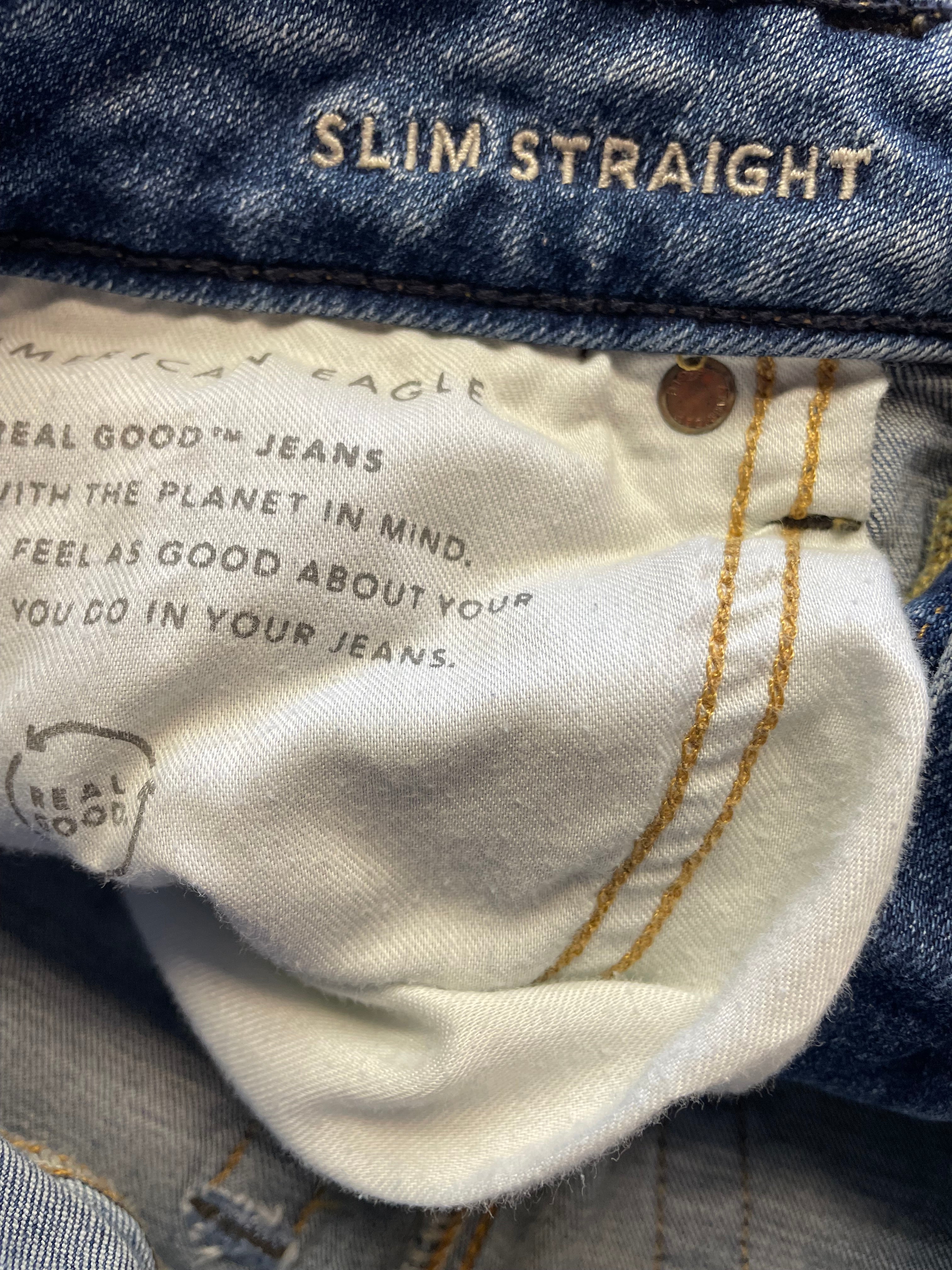 American Eagle Men's Slim Straight Jeans (30x34)