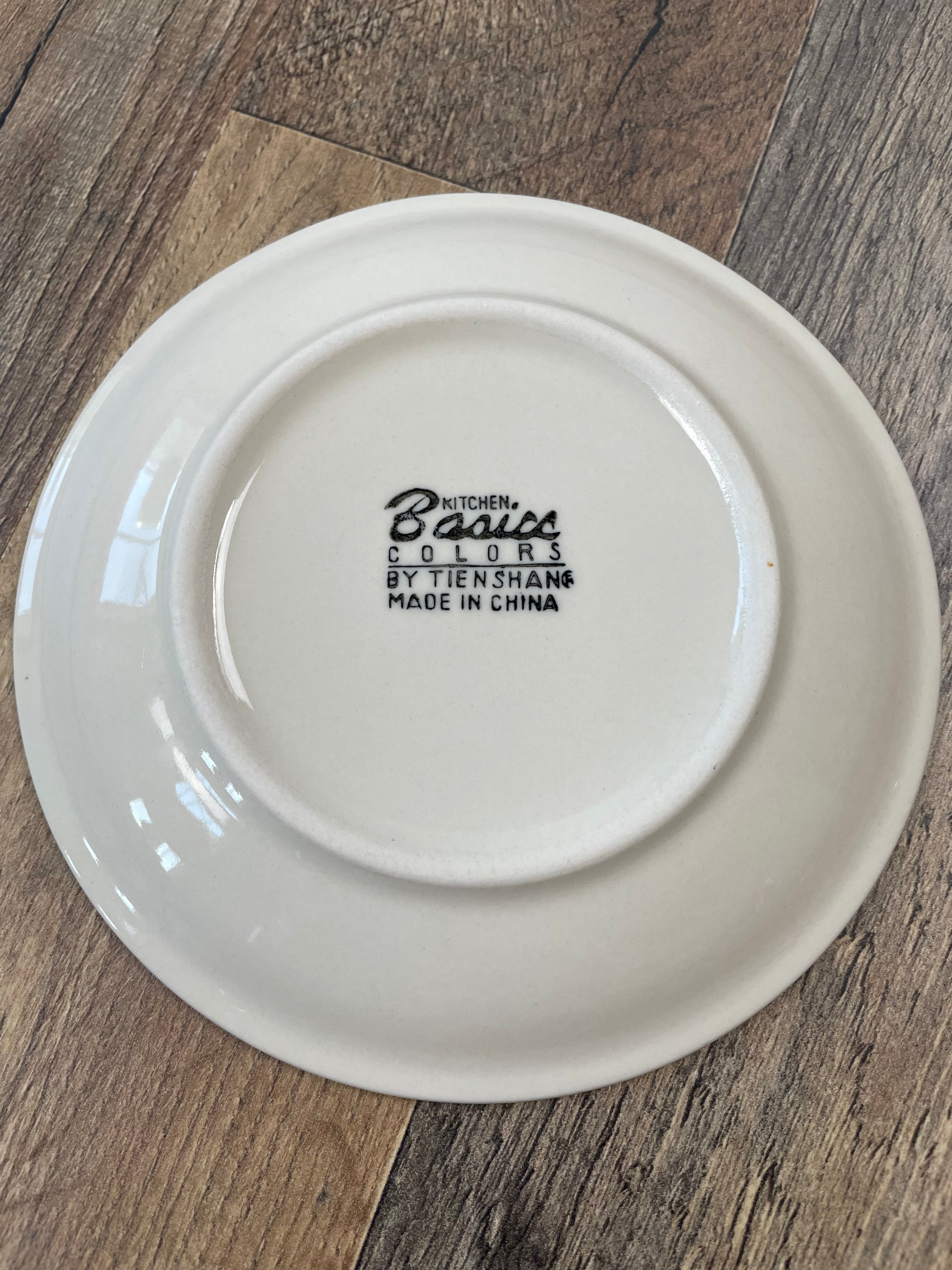 Kitchen Basics Colors by Tinshan Blue Green Stripe 6.5" Saucer