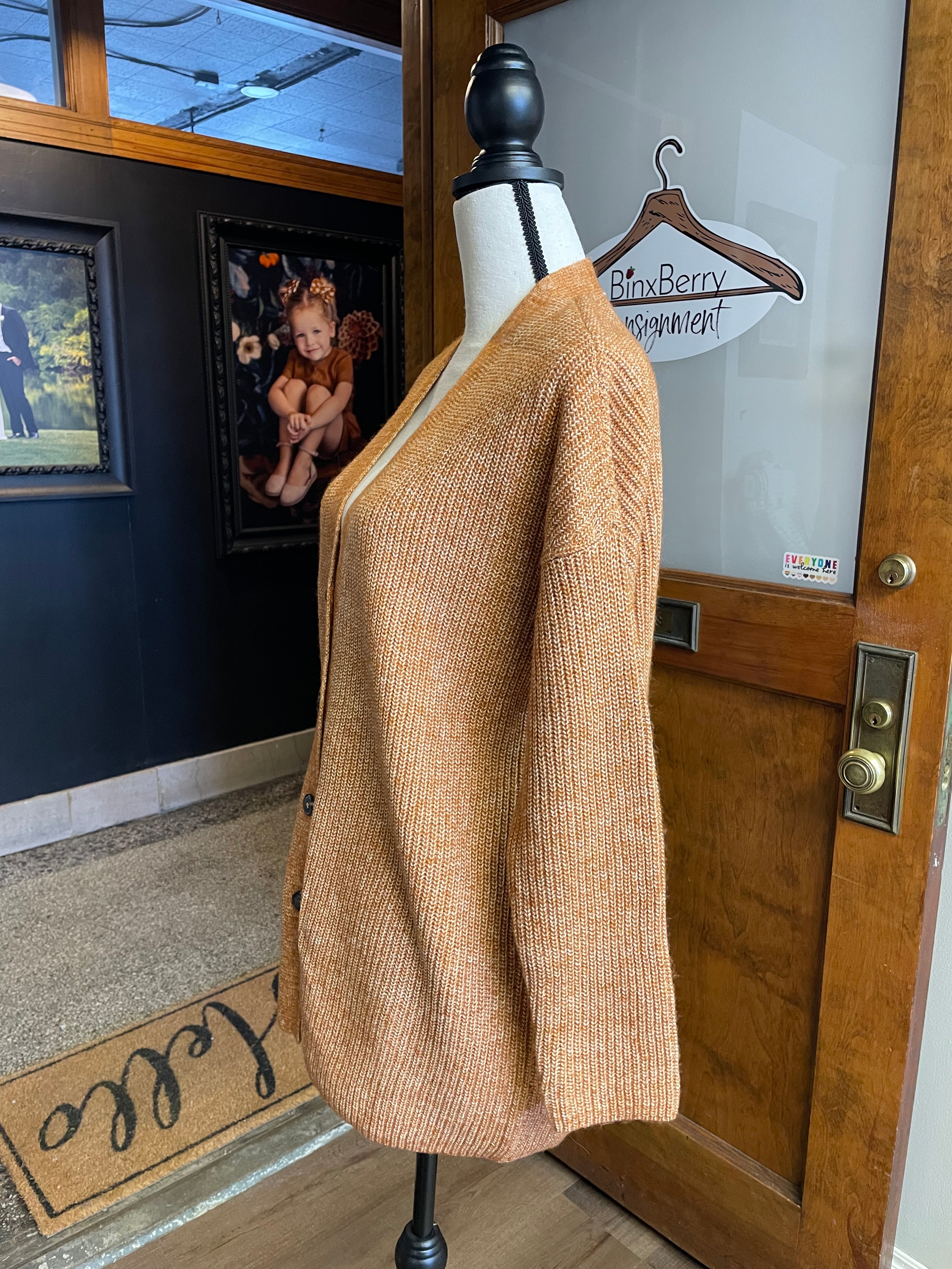 J. Jill Cable Knit Button Down Women's Cardigan (M)