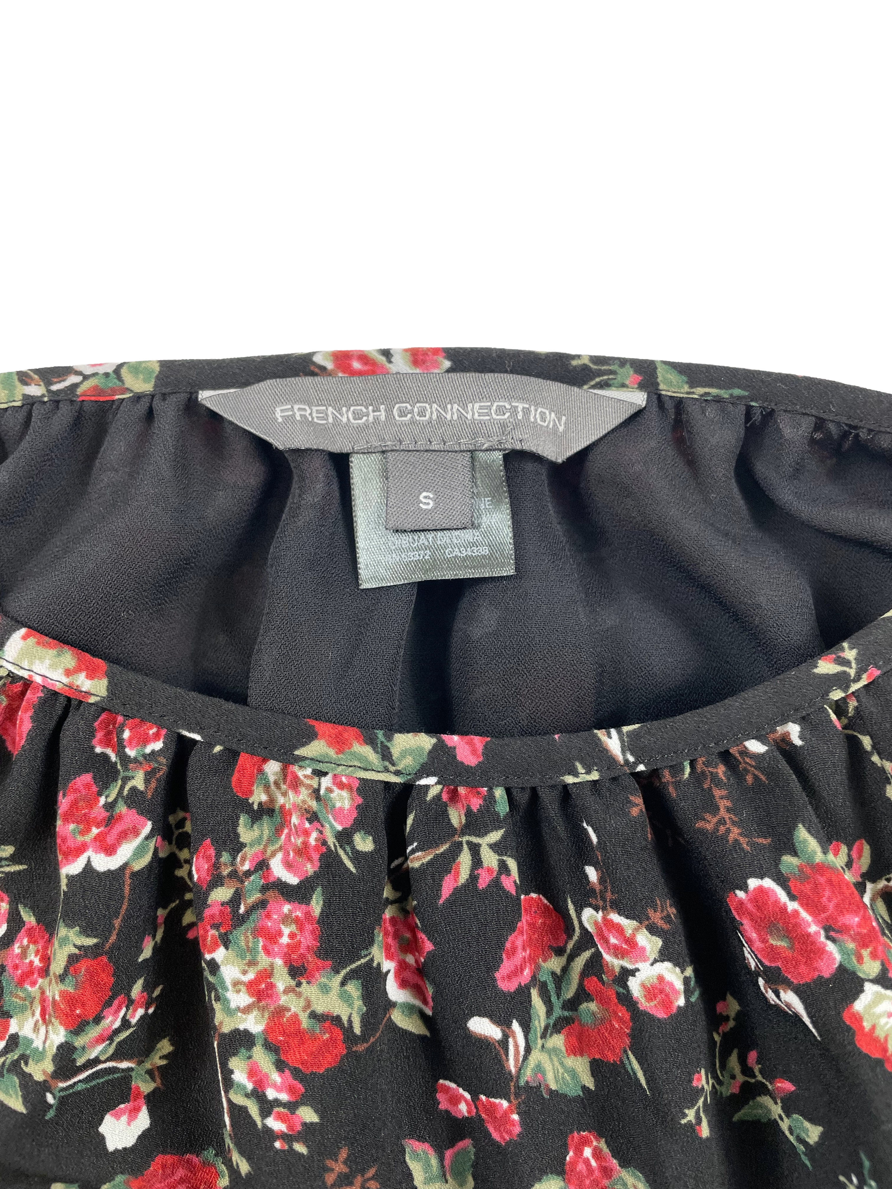 French Connection Peep Sleeve Floral Mini Dress (S)