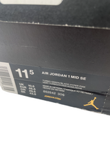 Air Jordan 1 Mid SE Turbo Green Black Hyper Pink Men's Sneaker (11.5)
