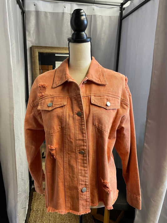 Peach Love Denim Jacket (M)