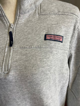 Vineyard Vines Women's Quarter Zip Heathered Gray (XL)