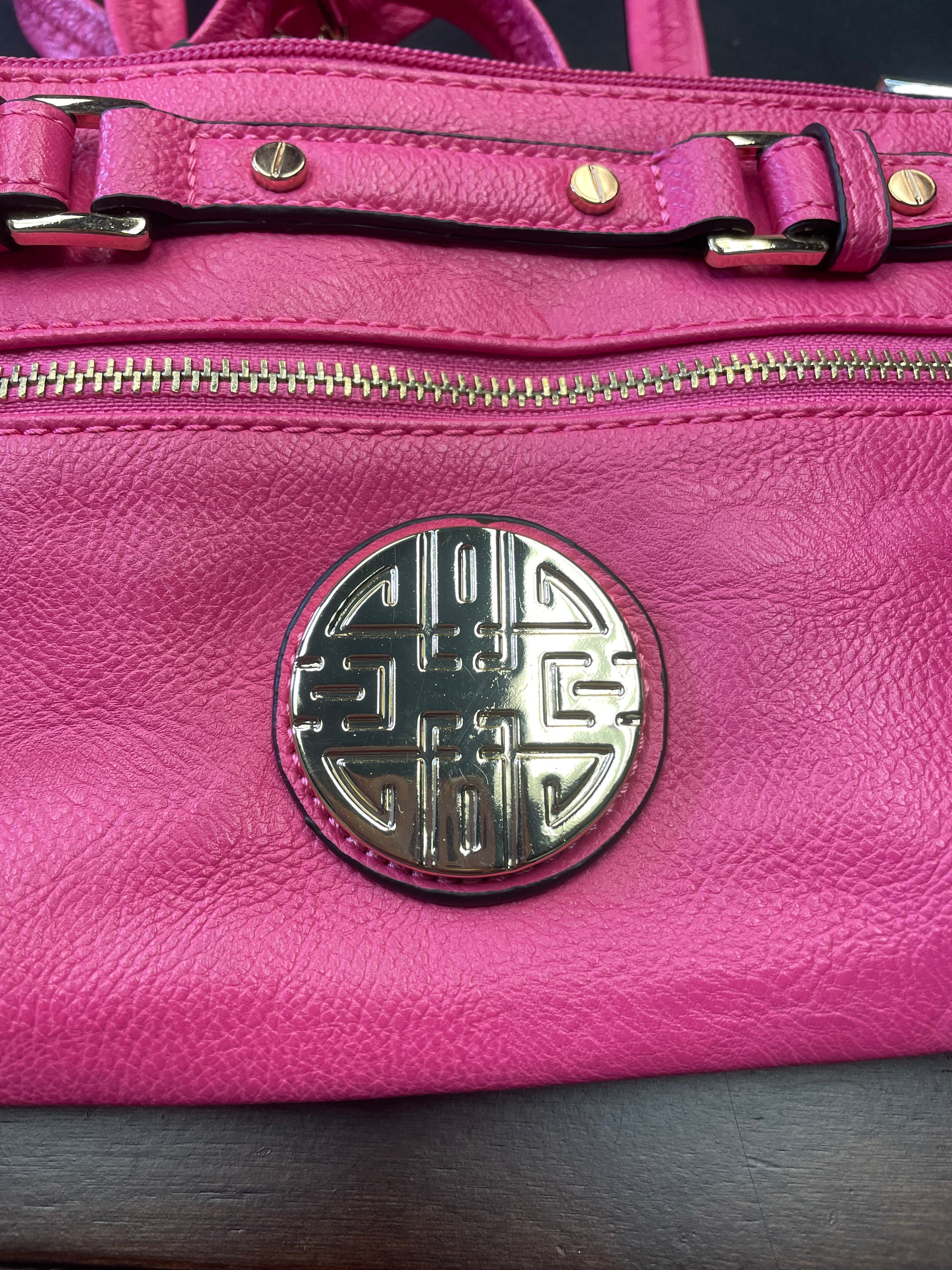 Pink Leather Crossbody