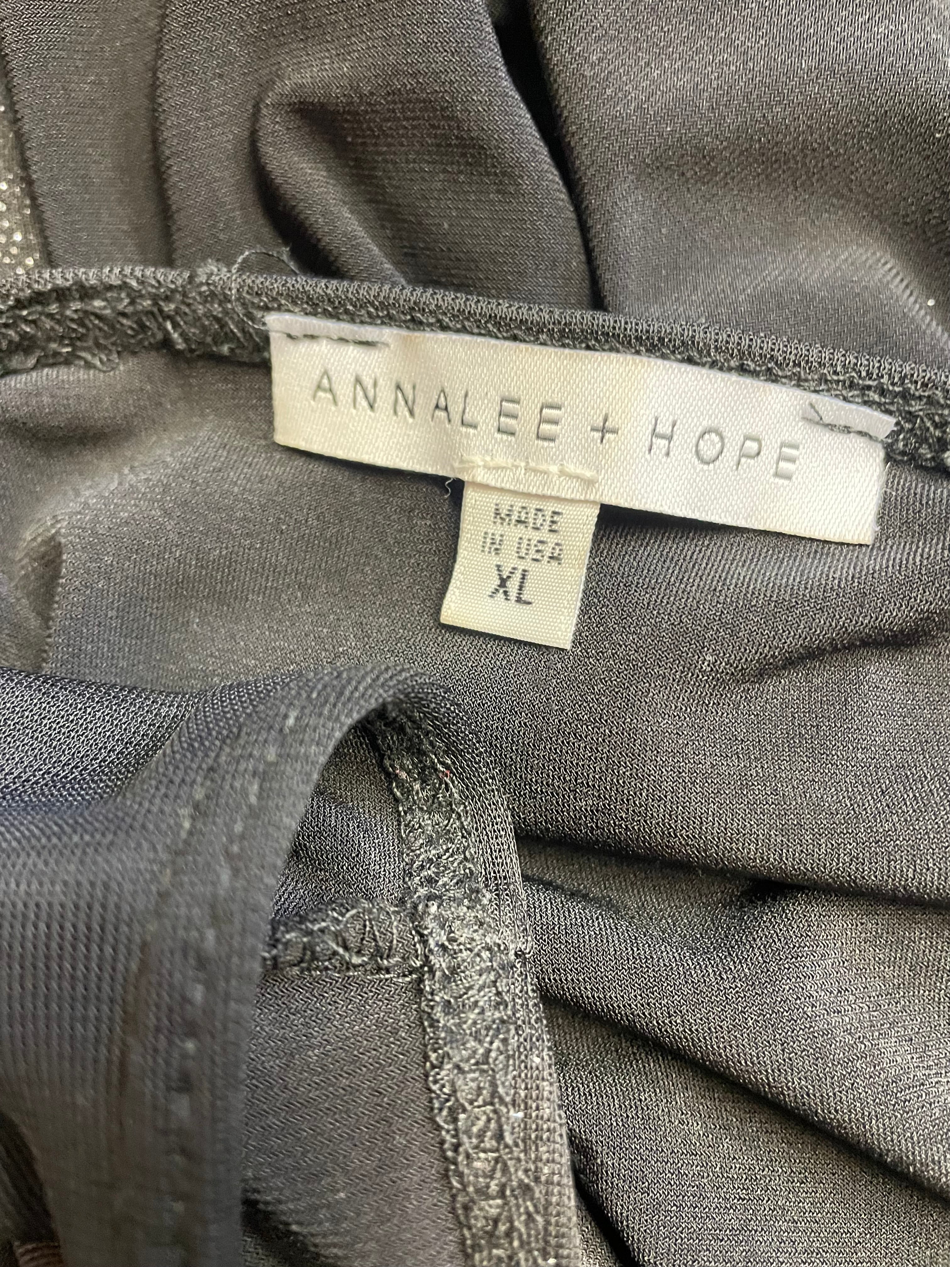 Annalee + Hope Black Shimmer Dress (XL)