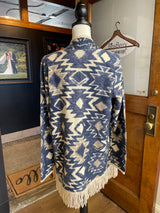 Lucky Brand Aztec Fringe Cardigan (XL)