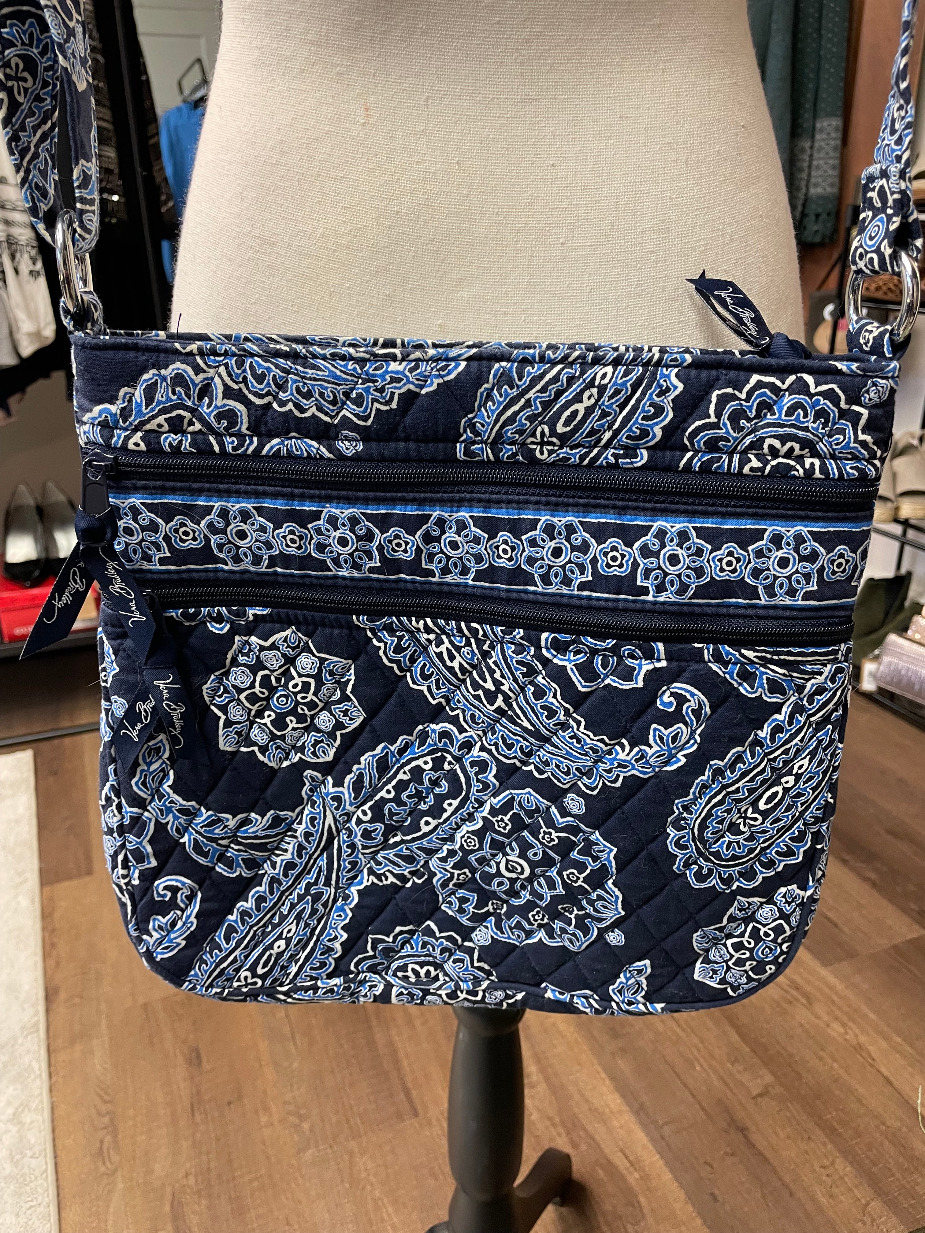 Vera Bradley Hipster Crossbody Blue Paisley