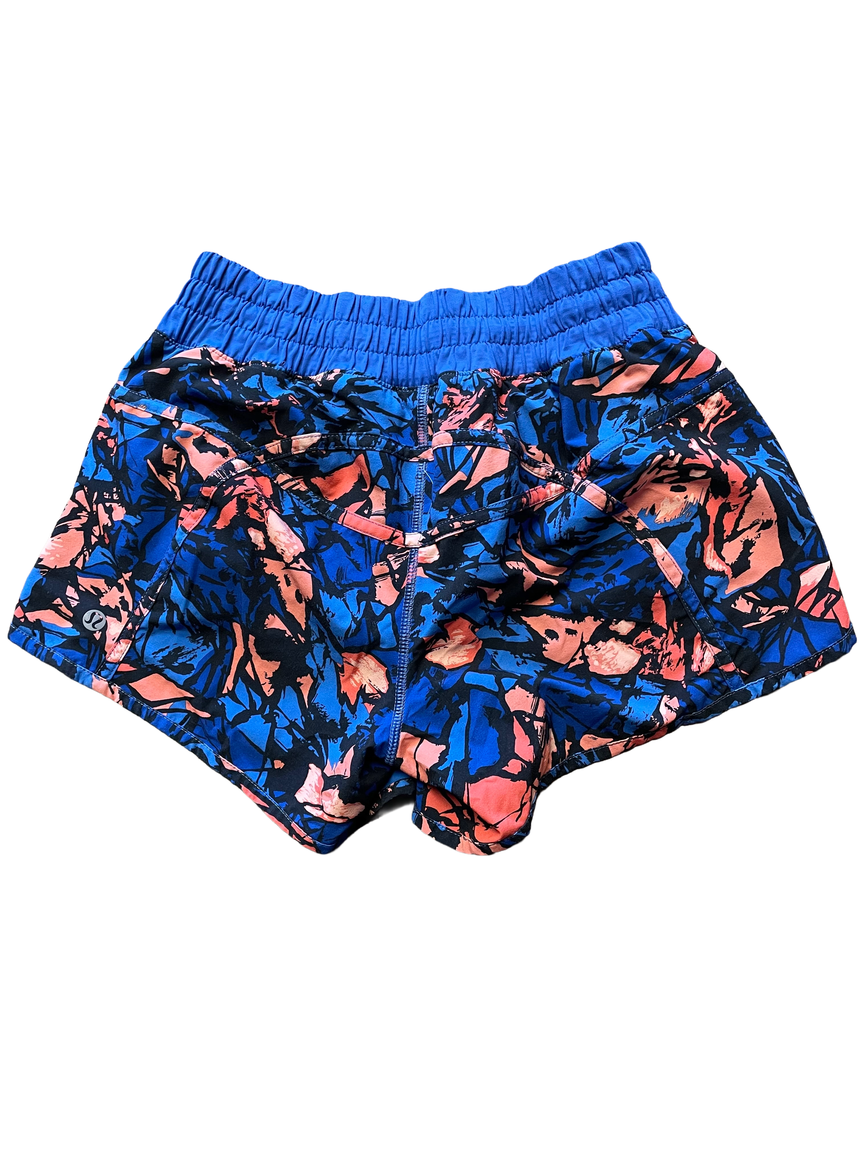 Lululemon Women's Tracker Short IV in Paint Storm Harbor Blue Multi (6)