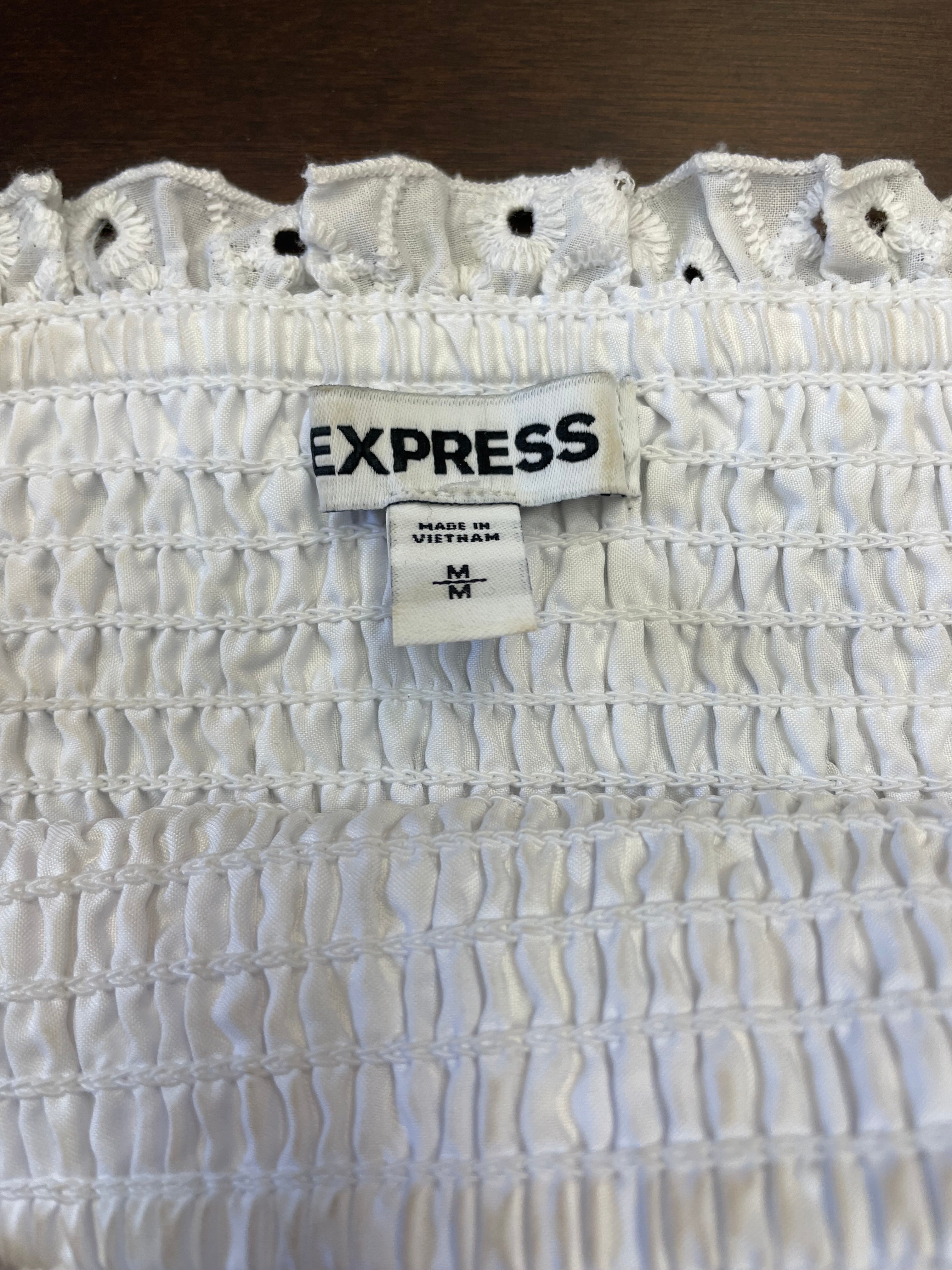 Express Bell Sleeved Lace Bandeau Top (M)