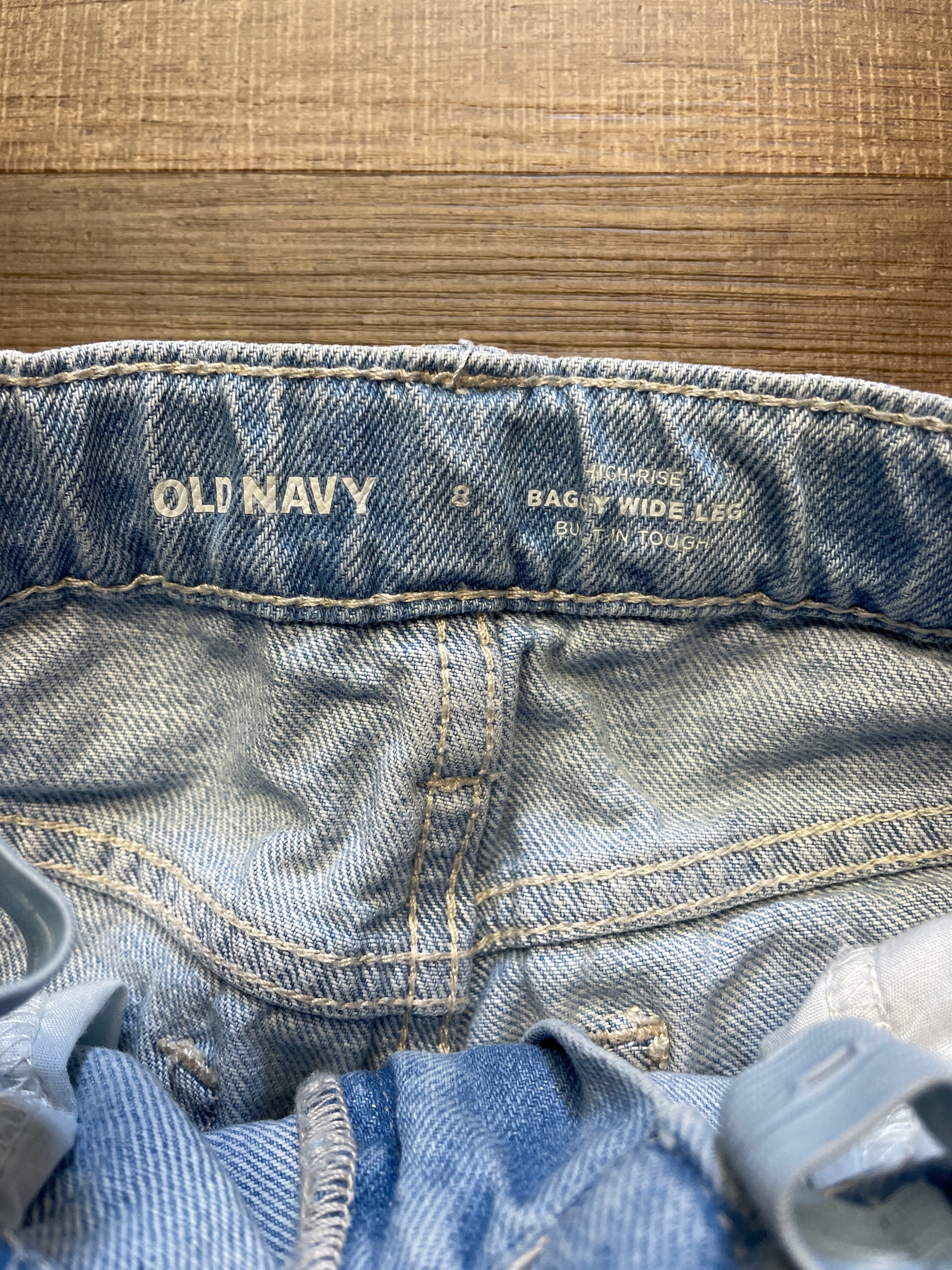 Old Navy High Rise Baggy Wide Leg Girl's Jeans (8)