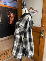 Chic Soul Plaid Hooded Flannel Top (3X)