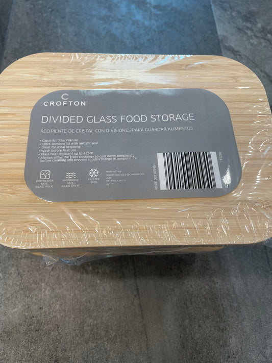 Crofton Divided Glass Food Storage Containers