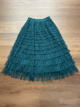 Mliyasan Layered Ruffle Tulle Maxi Skirt (M)