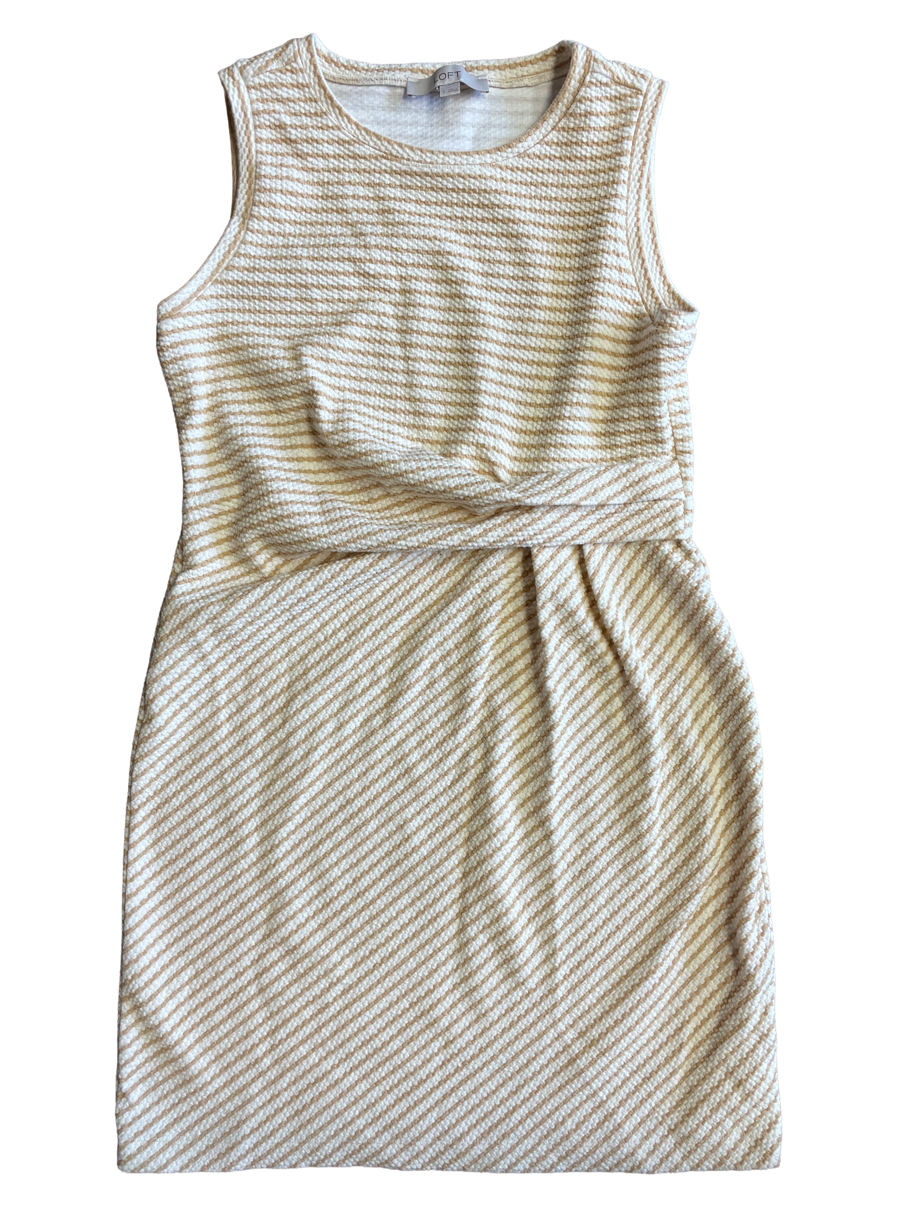 Loft Textured Side Knot Mini Dress (S)