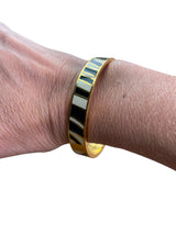 Kate Spade Black And White Hinged Bracelet